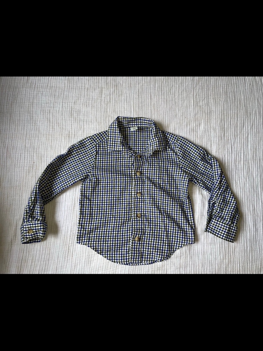 Class Club Boys Navy & White Gingham Button-Down Shirt